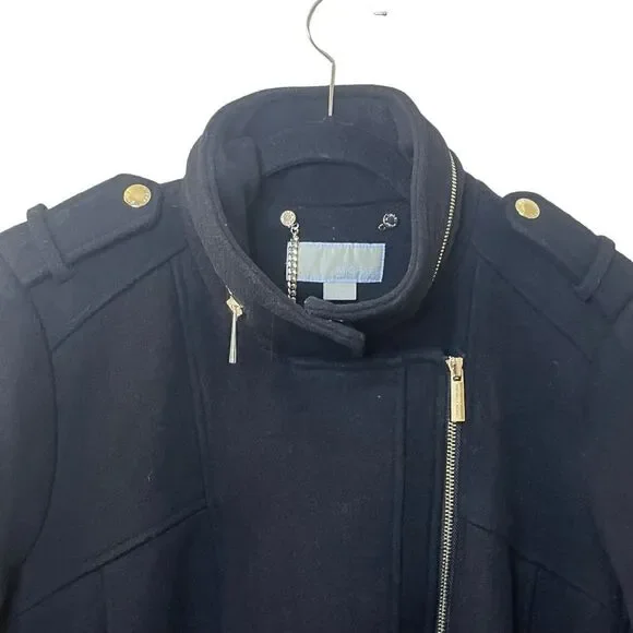 MICHAEL Michael Kors Asymmetrical Coat Sz L - Picture 10 of 12